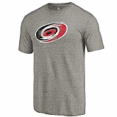 Men's Carolina Hurricanes Distressed Team Logo Tri Blend T-Shirt Ash FengYun,baseball caps,new era cap wholesale,wholesale hats